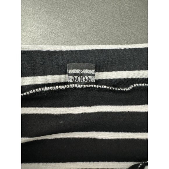 POOF Maxi Skirt Horizontal Black White Stripe High Rise Jersey Lightweight S - Picture 6 of 8